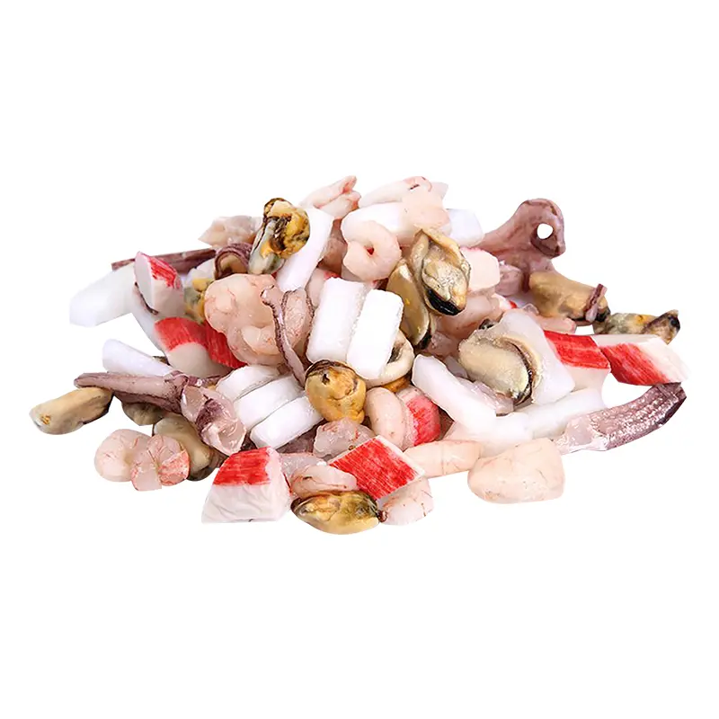 Frozen Fish Squid Rings Tentacle Tilapia Clam Mussel Meat Cocktail Seafood Mix