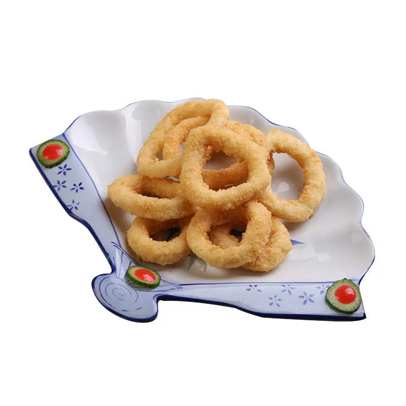 High Quality Pre Fry Squid Ring Breaded Frozen Calamari Fried Seafood Snack